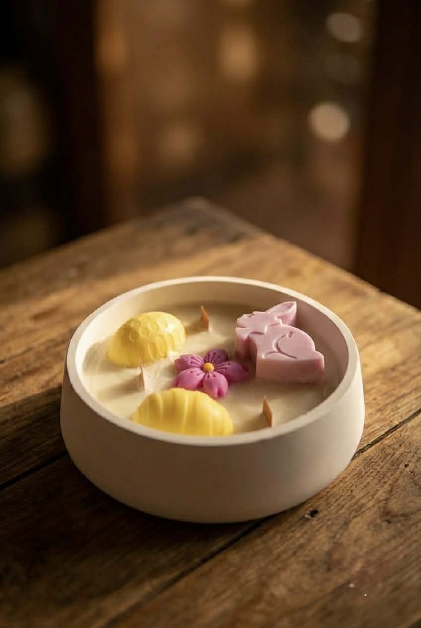 χειροποίητο κερί σόγιας Happy Easter - Glowax