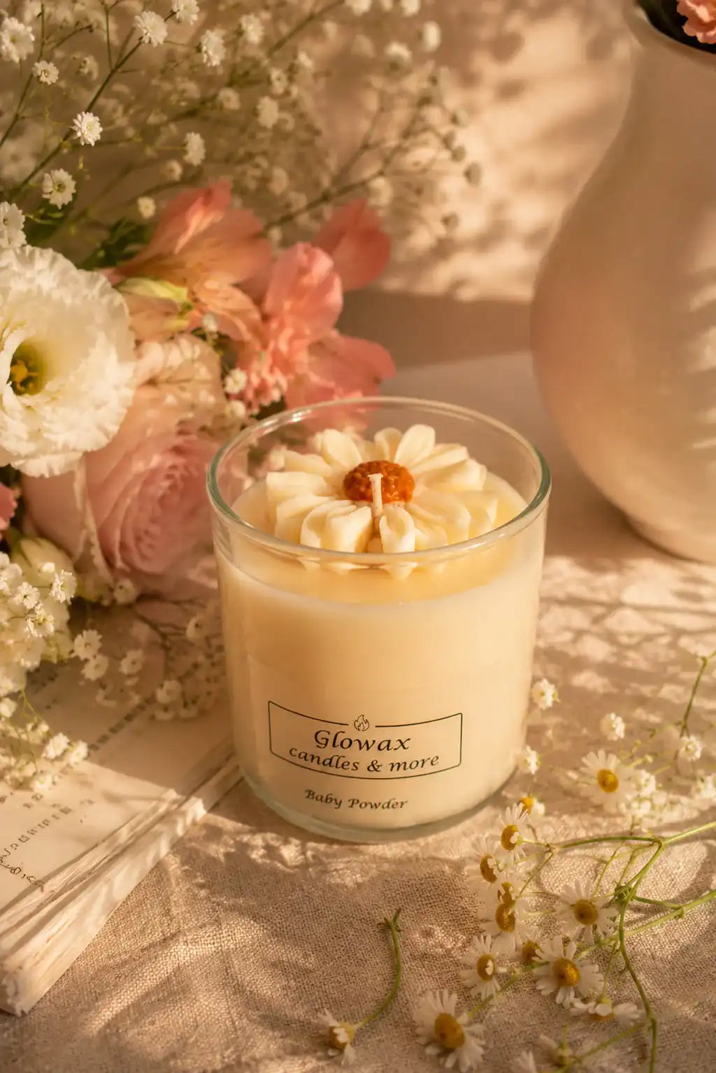 Κερί σόγιας Glowax με άρωμα Baby Powder
