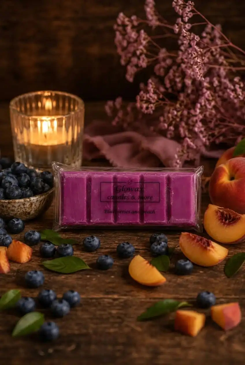 Αρωματική μπάρα κεριού Glowax με άρωμα Blueberries & Peach