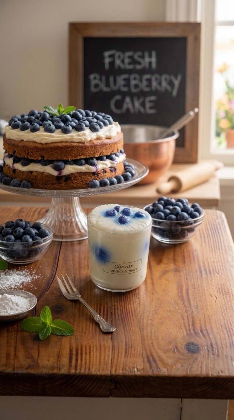 Blueberry muffin dessert Glowax – αρωματικό κερί , άρωμα Blueberry Muffin