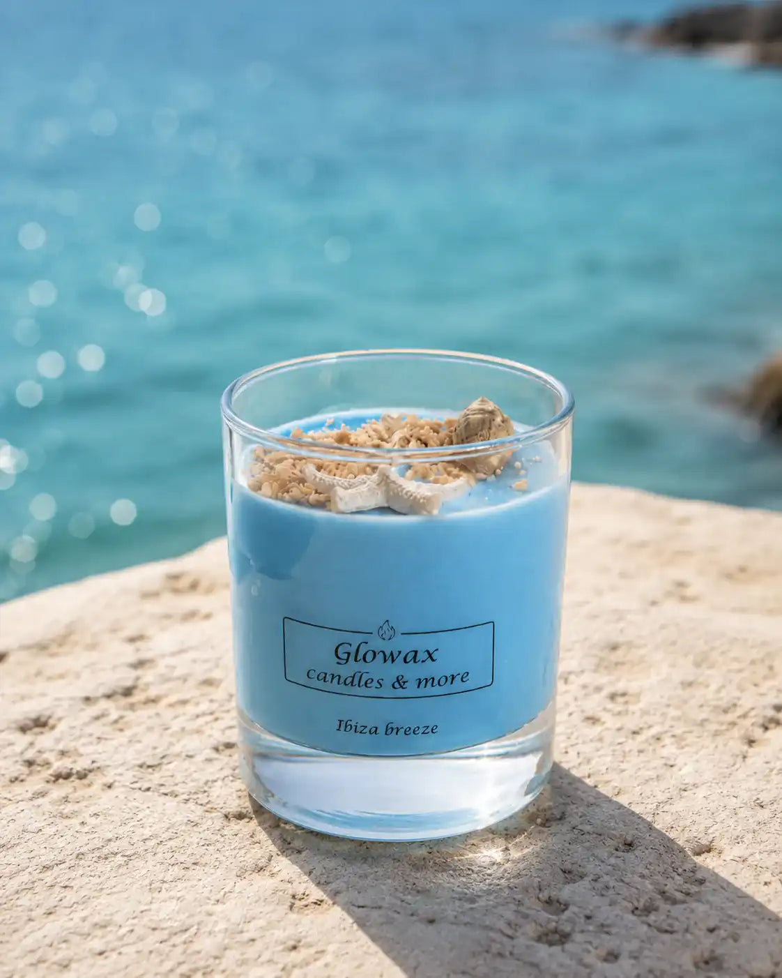 Κερί σόγιας Glowax με άρωμα Ιbiza breeze