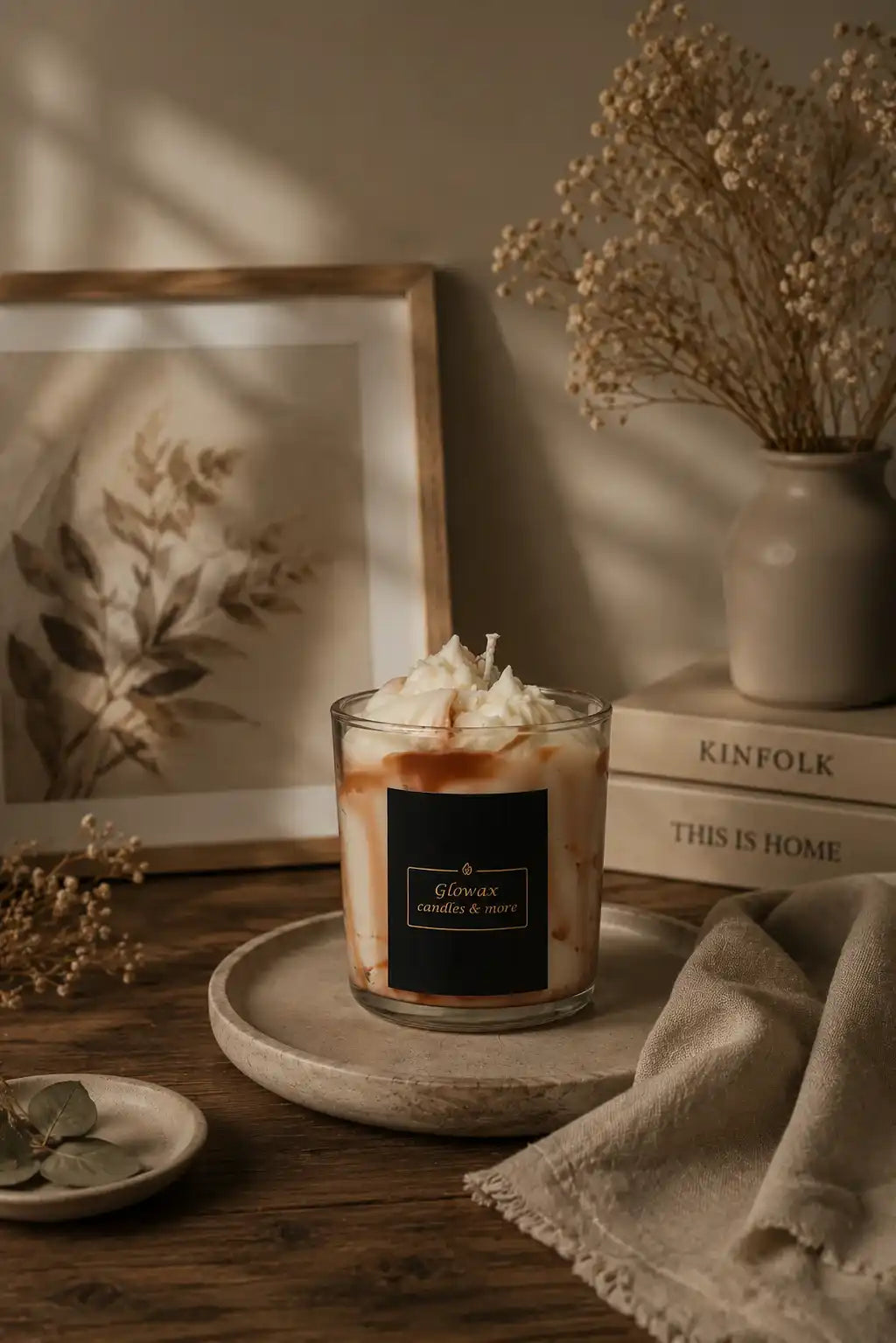 Κερί σόγιας Glowax με άρωμα Salted Caramel