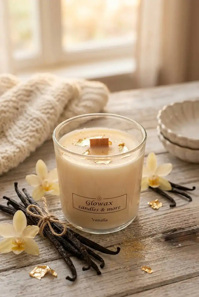Κερί σόγιας Glowax με άρωμα Vanilla