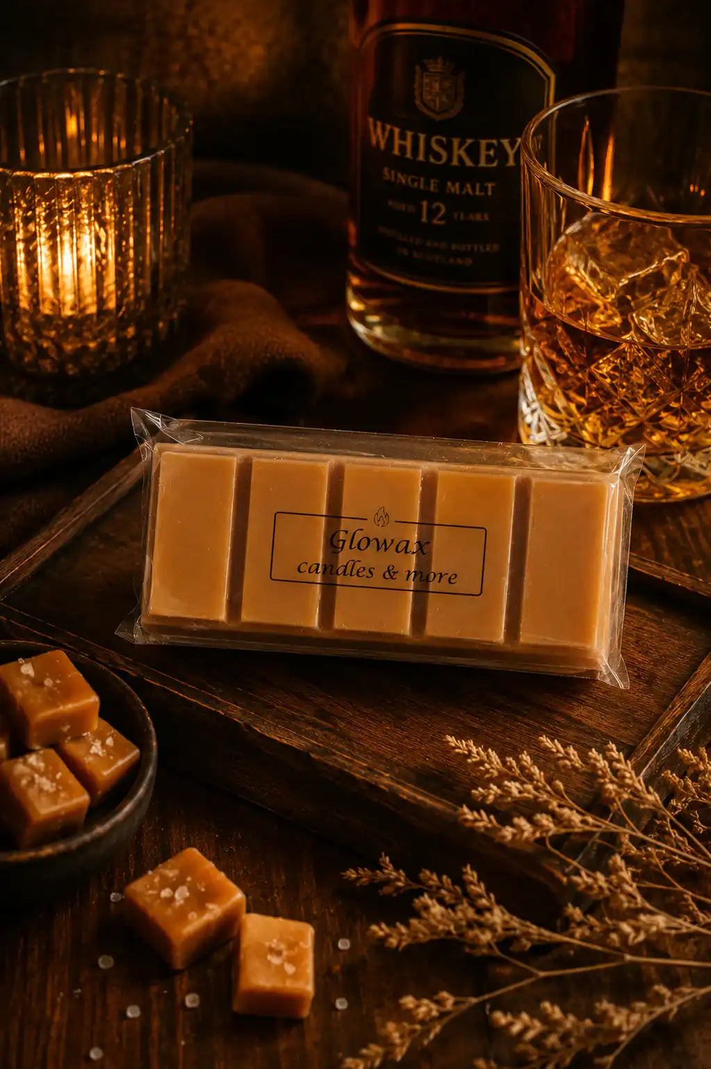 Αρωματική μπάρα κεριού Glowax με άρωμα Whiskey caramel